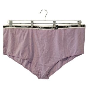 Purple Torrid Women's Cotton Mid-Rise Logo Brief Panty